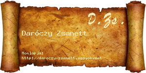 Daróczy Zsanett névjegykártya